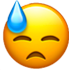 A disappointed emoji
